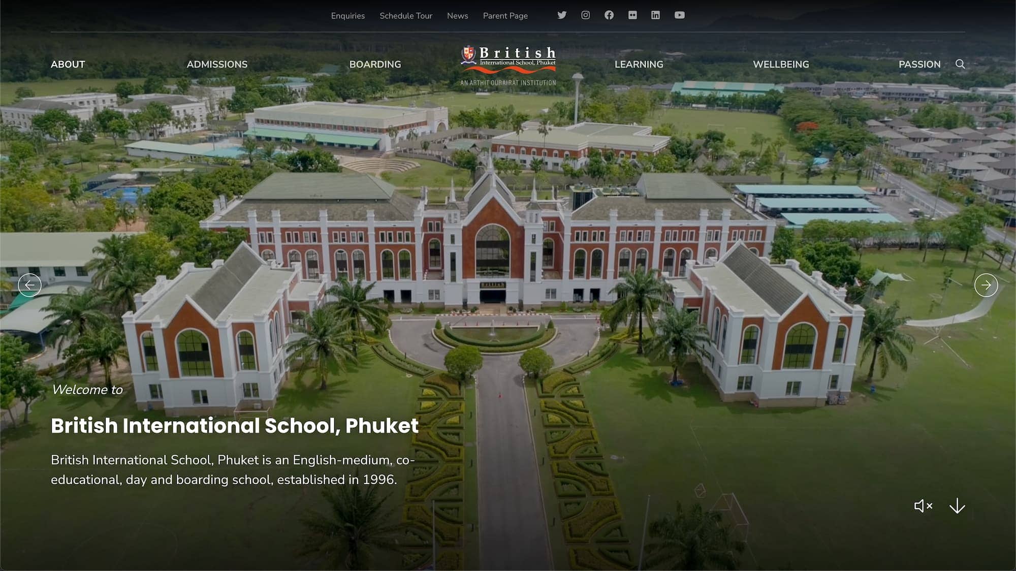 British International School, Phuket homepage banner
