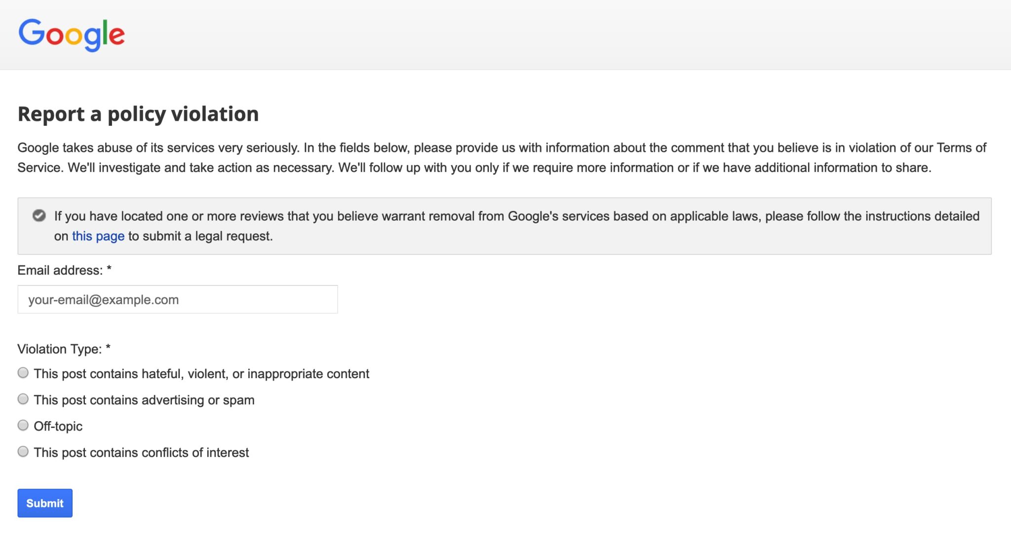How to remove a fake Google review