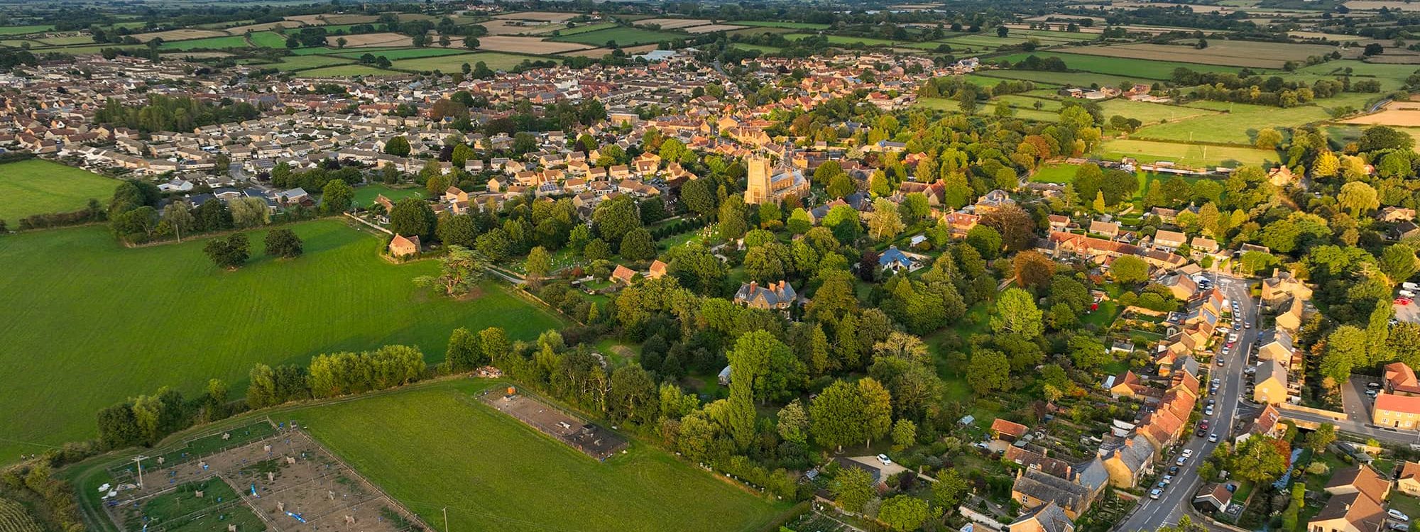Aerial view of Martock, Somerset