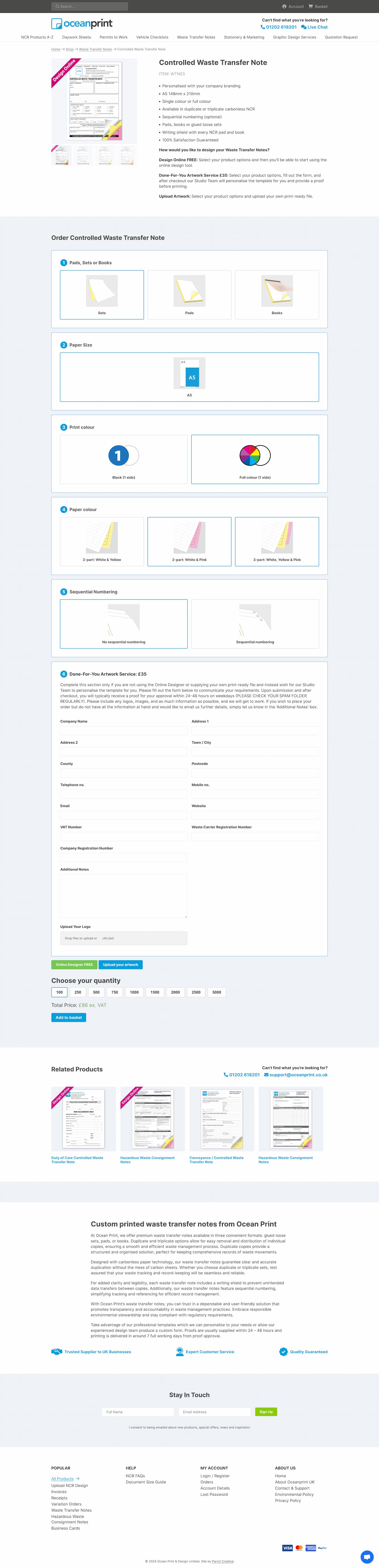 Oceanprint product page